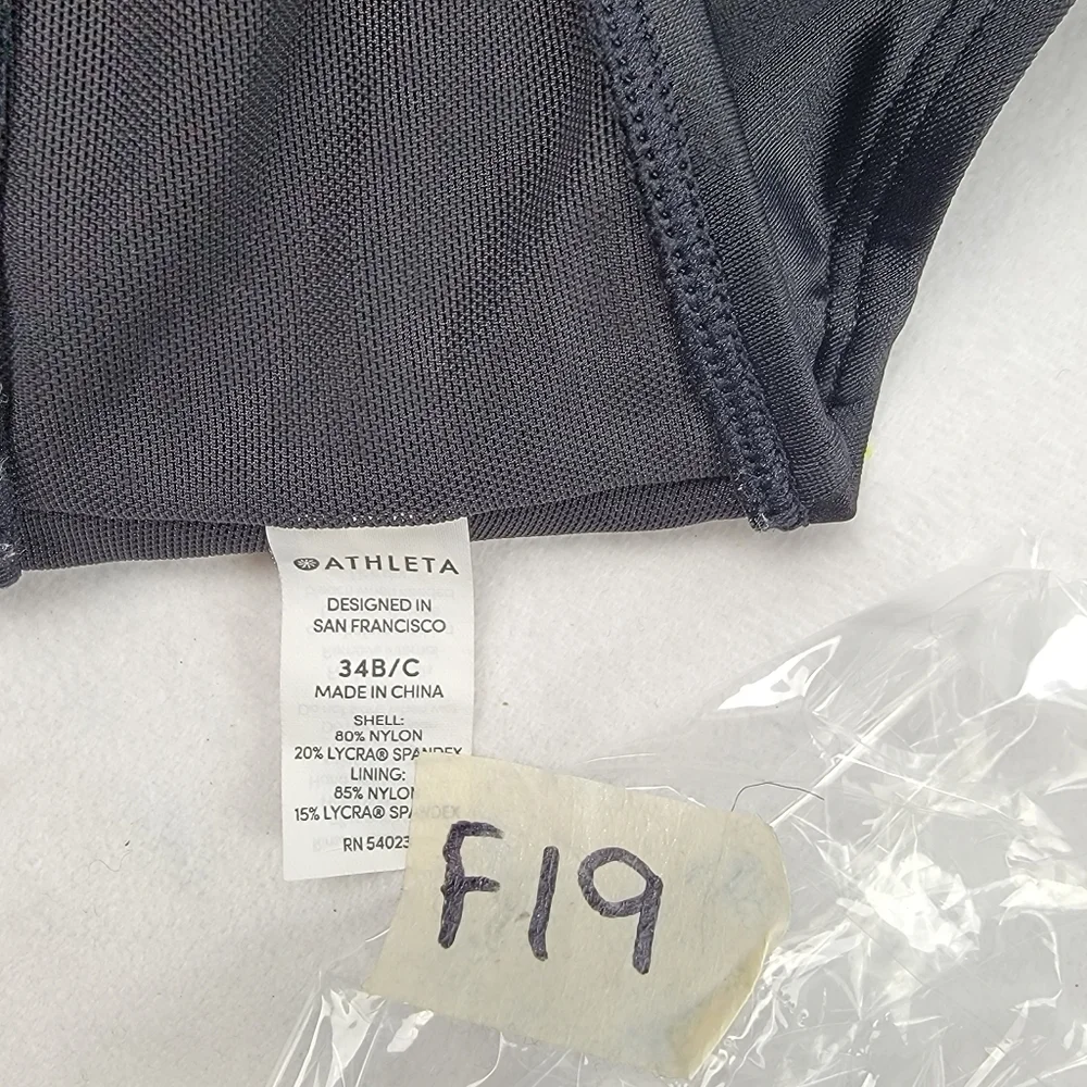 Athleta hidden undirewire black sportsbra / swim top